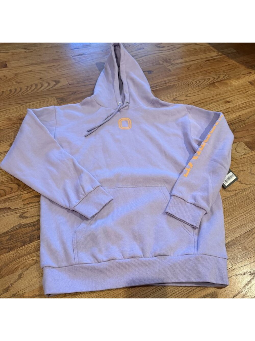 Overtime Womens Purple Orange Hoodie Sweatshirt New Medium